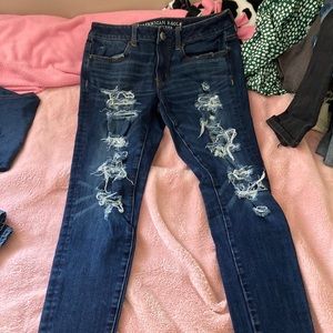 Ripped American eagle jeans